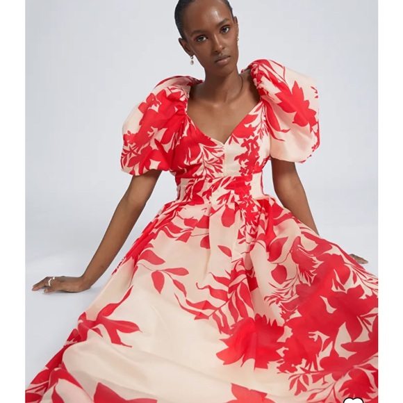 & Other Stories Voluminous Pleated Detail Maxi Dress - 6 - Picture 4 of 6